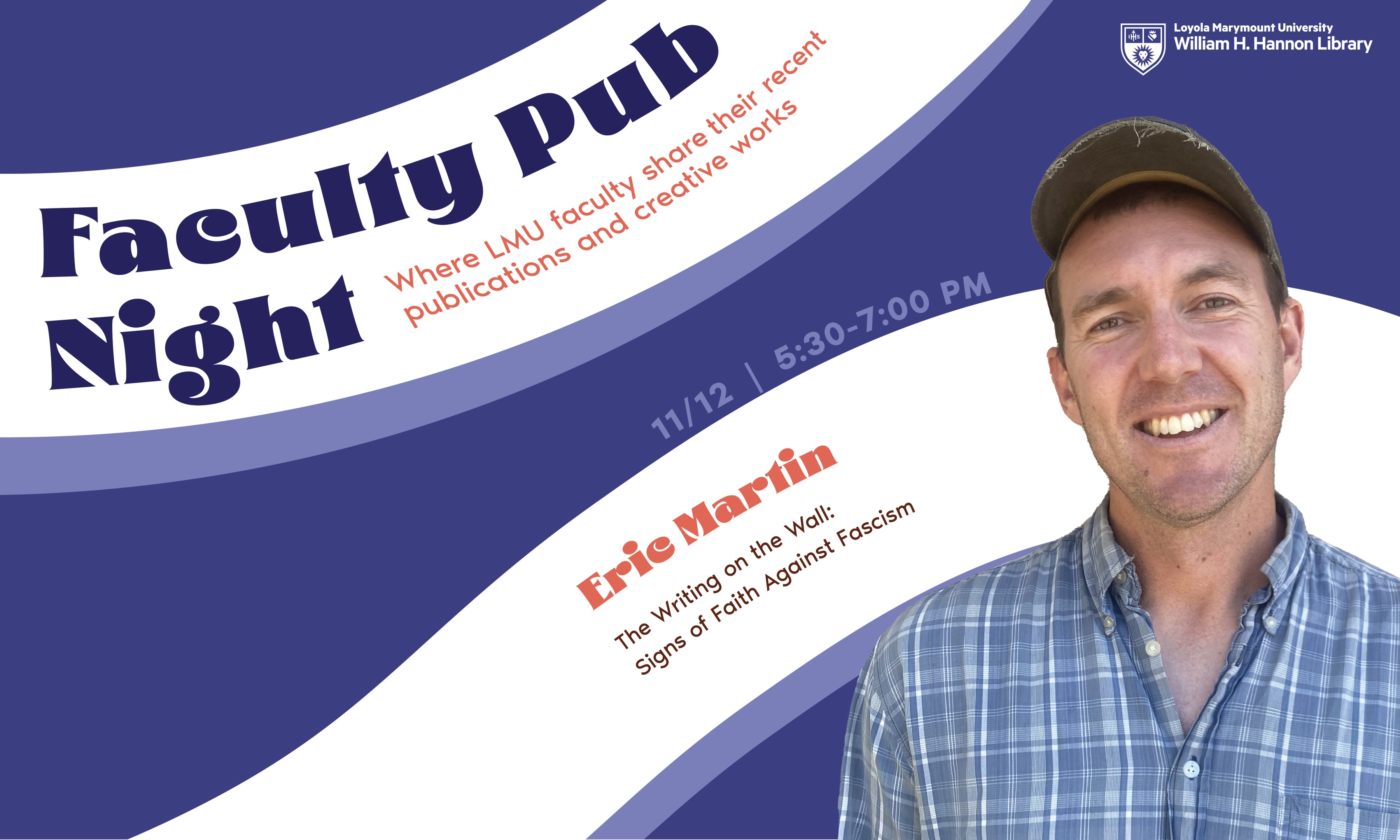 Eric Martin headshot with Pub Night talk details